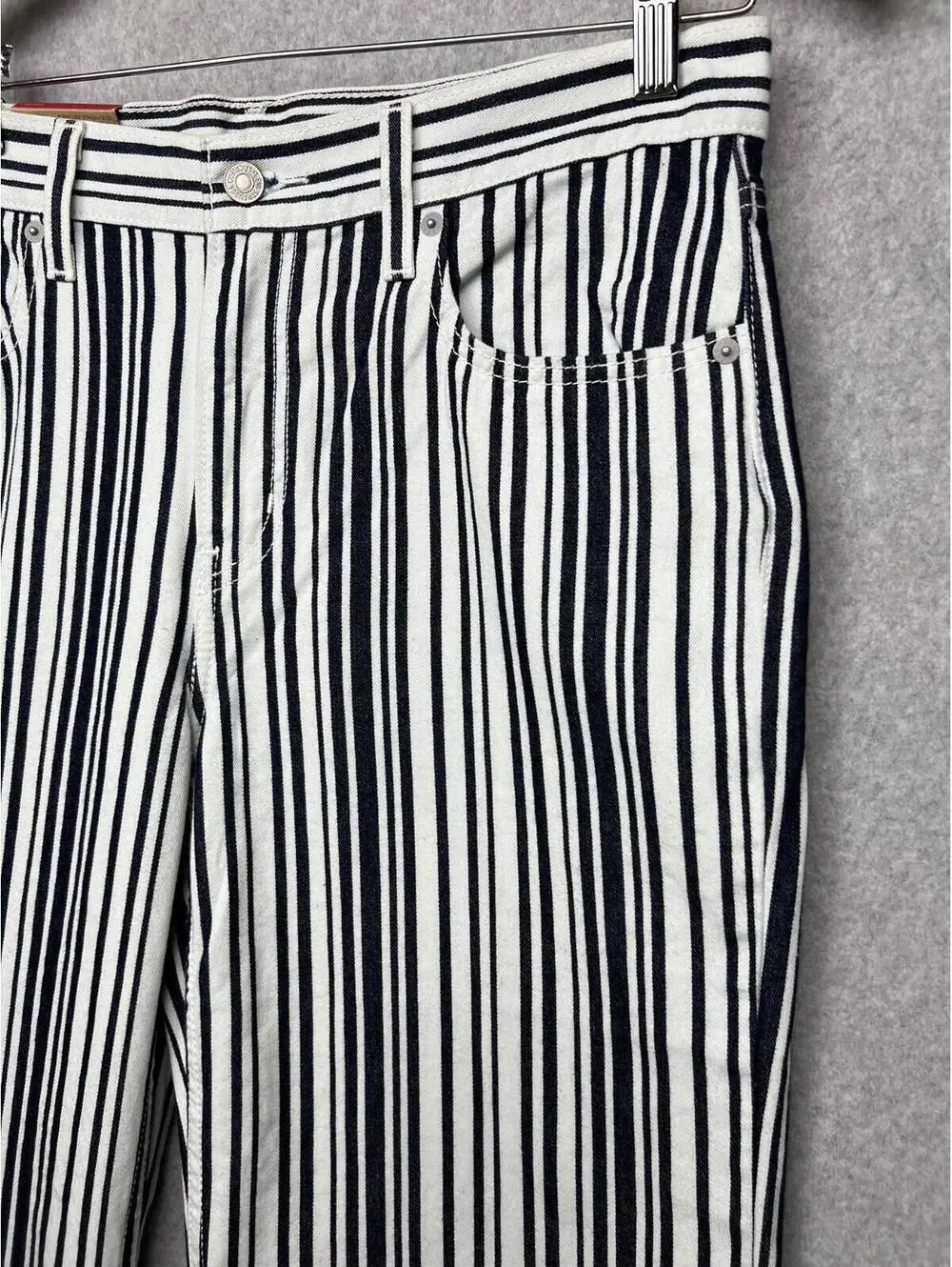 Levi's Womens Low Pro Straight Leg Mid Rise Stripe Jeans 29x30 Classic *